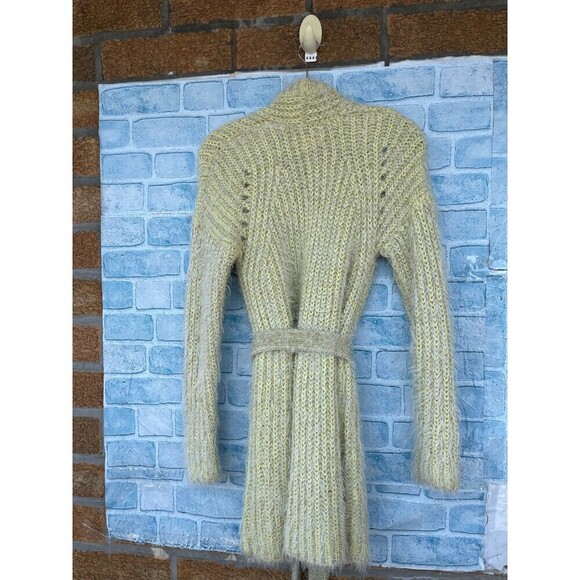 Anthropologie Larkin yellow shimmer cardigan sweater small - Picture 10 of 10